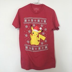 Pokémon Pikachu Santa Christmas T-shirt